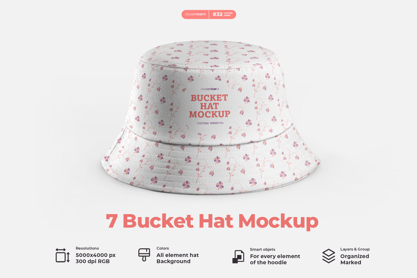 7 Bucket Hat Mockups
