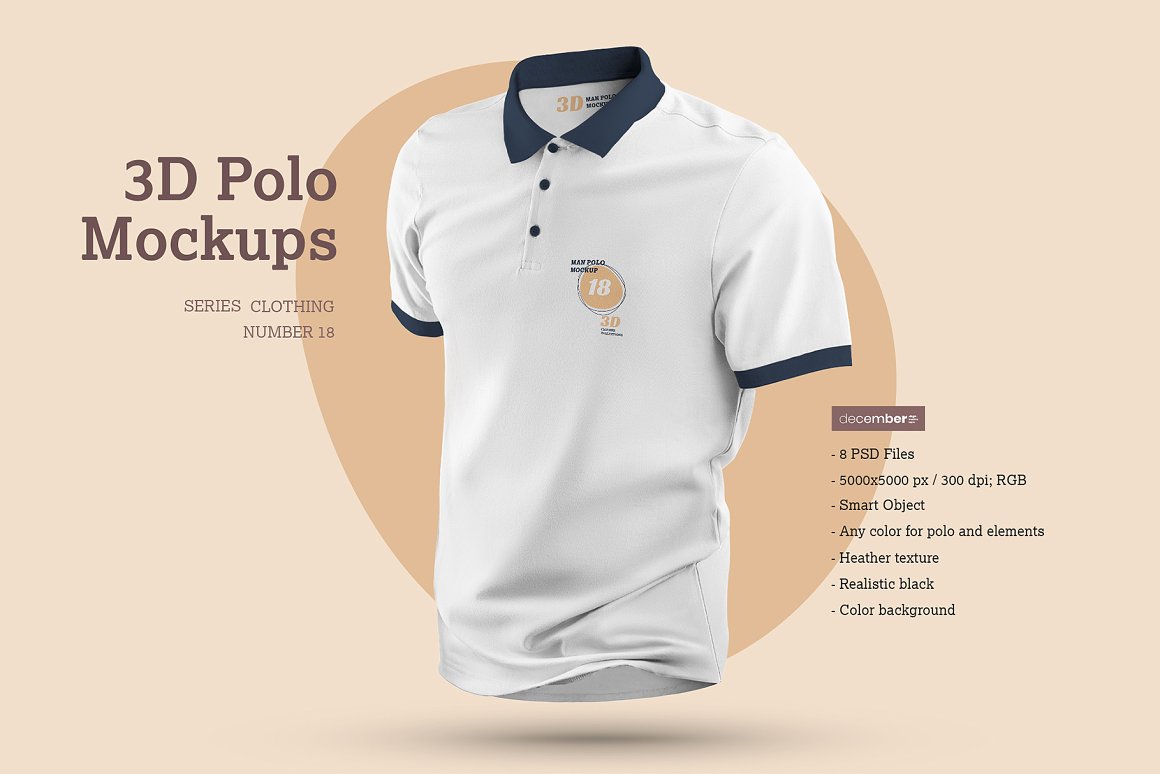 8 Mockups 3D Polo