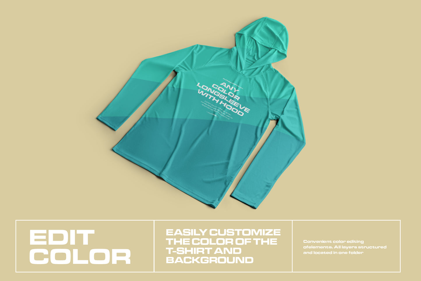 4 Mockups Long Sleeve T-Shirt SunProtect