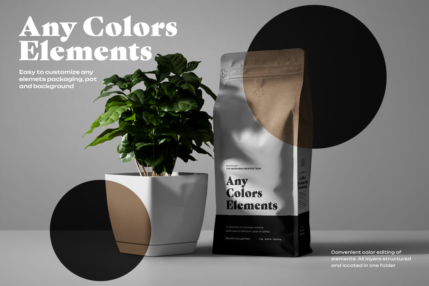 9 Coffee Packaging Mockups with Arabica Tree