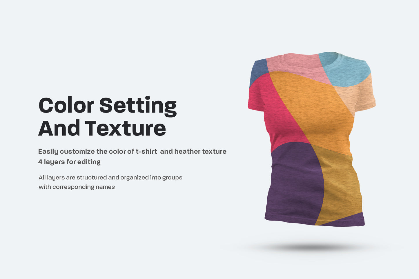 6 3D Mockups Woman T-Shirt