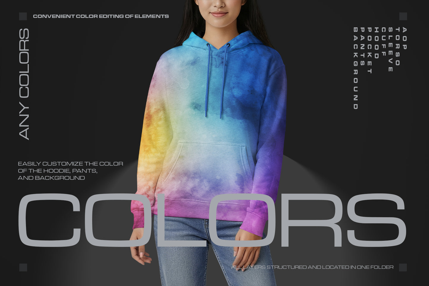 Women Hoodie Mockup Set Asian Model Studio. Generated Ai