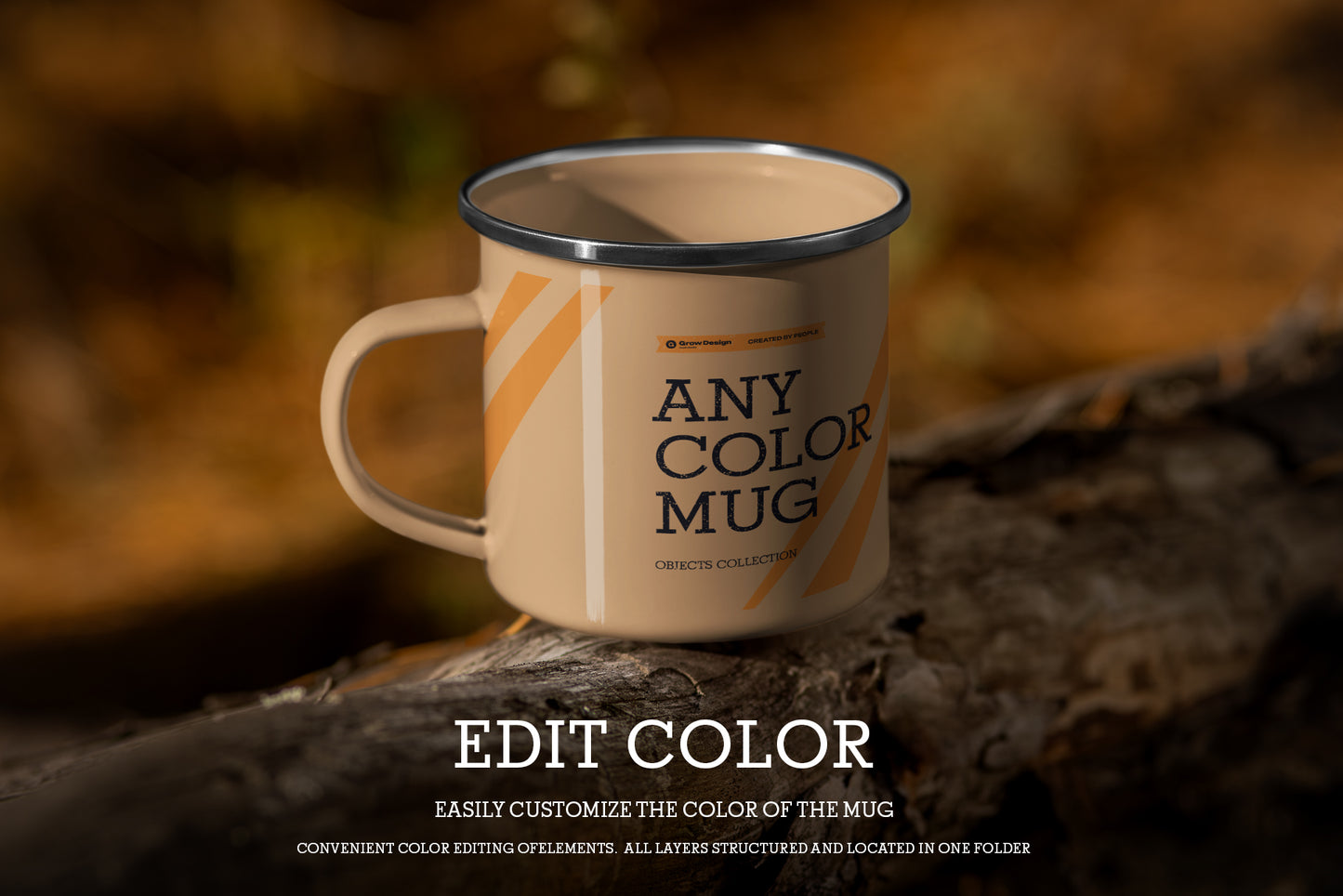 8 Enamel Metal Mug Mockups – Outdoor Camping Edition, 5K High-Res PSD