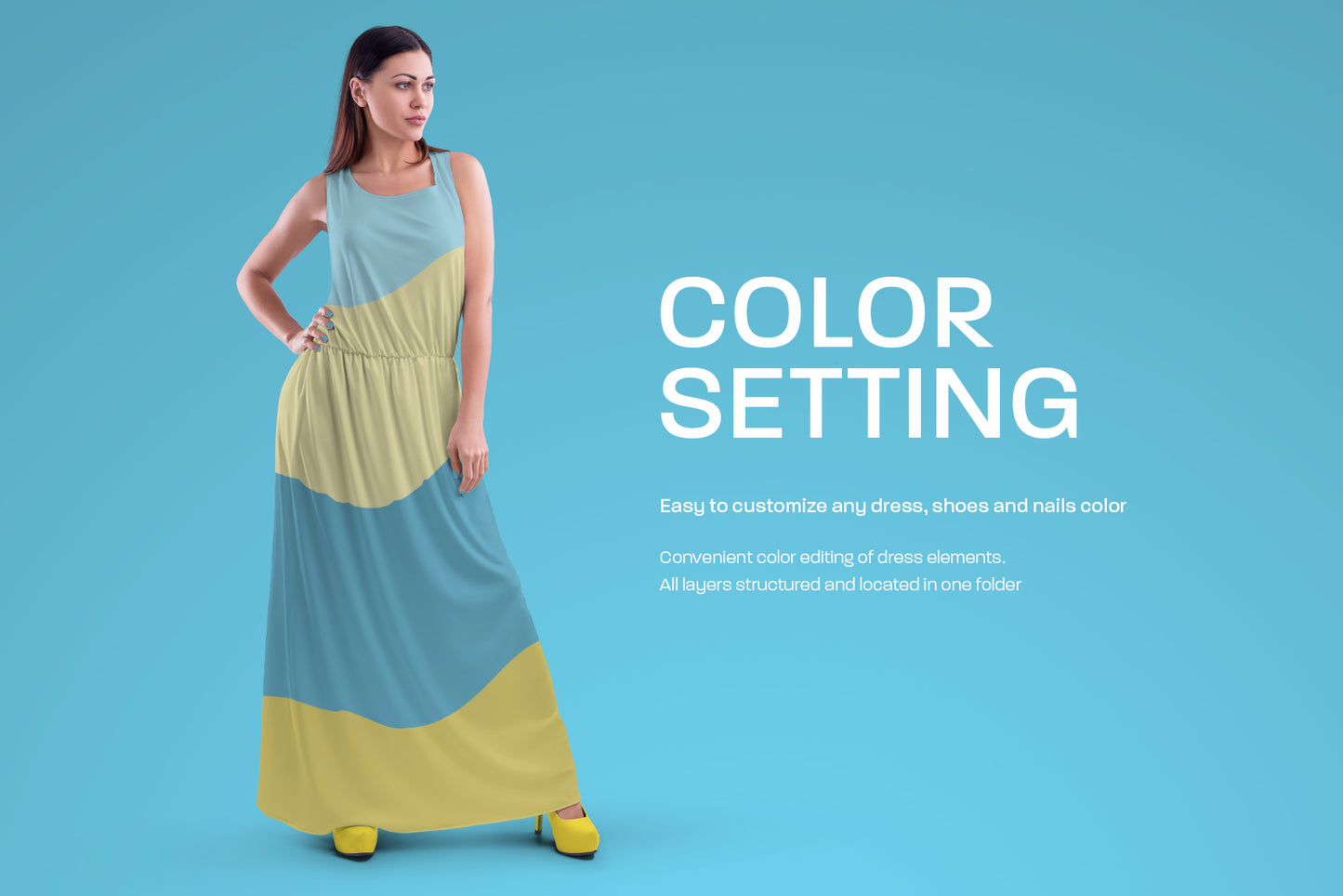 11 Women's Long Dress Mockups