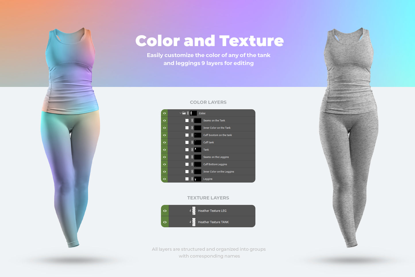 6 Mockups Tank Top and Leggings