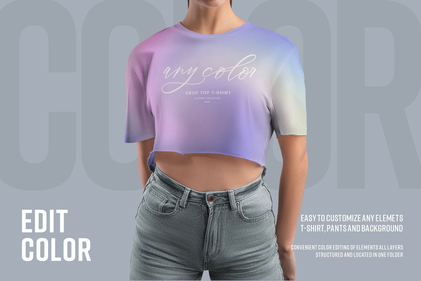 9 Mockups Crop Top Woman T-shirt