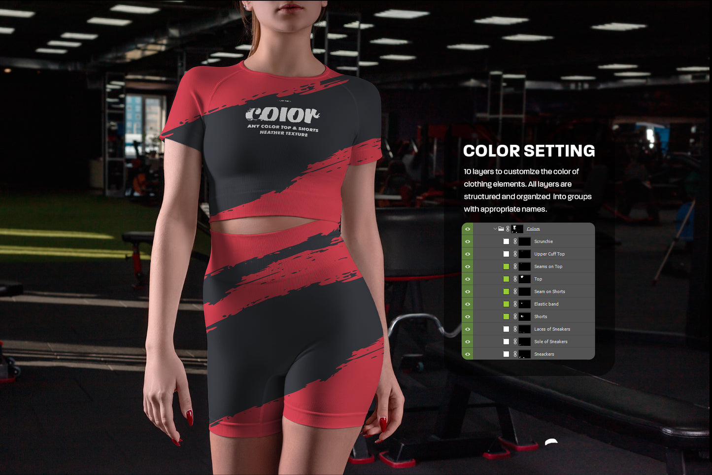 6 Sports Top and Shorts Mockups
