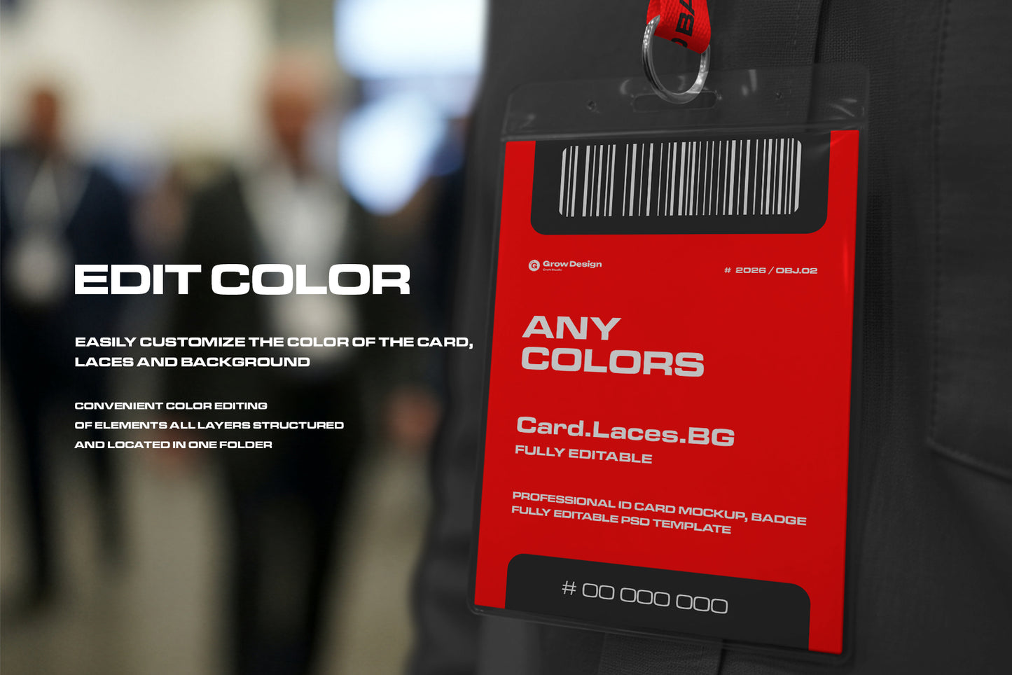 3 ID Card Badge Mockups. Vol.02. Generated AI