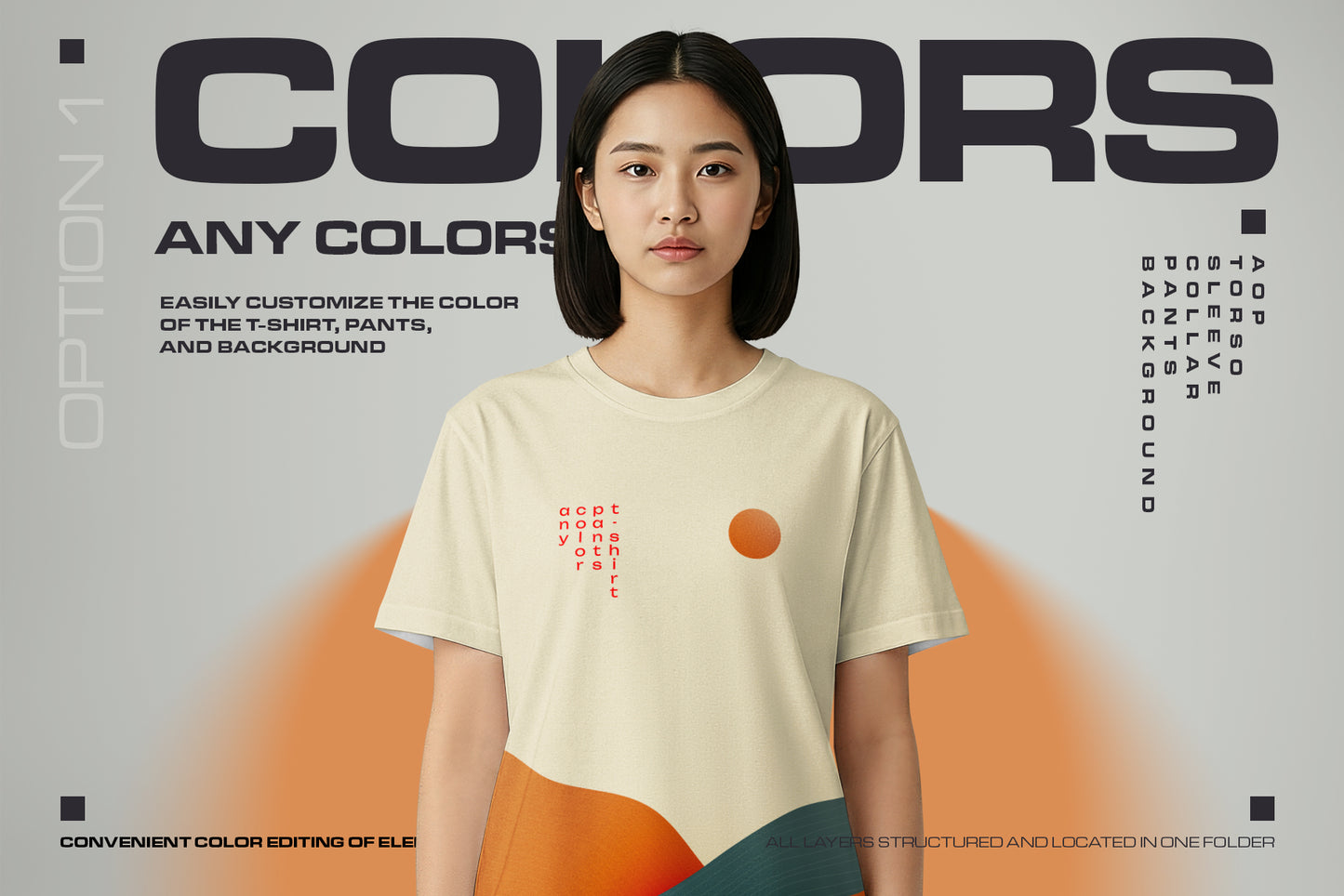 Mockup Woman T-Shirt Set – Asian Model Studio Edition. Generated Ai