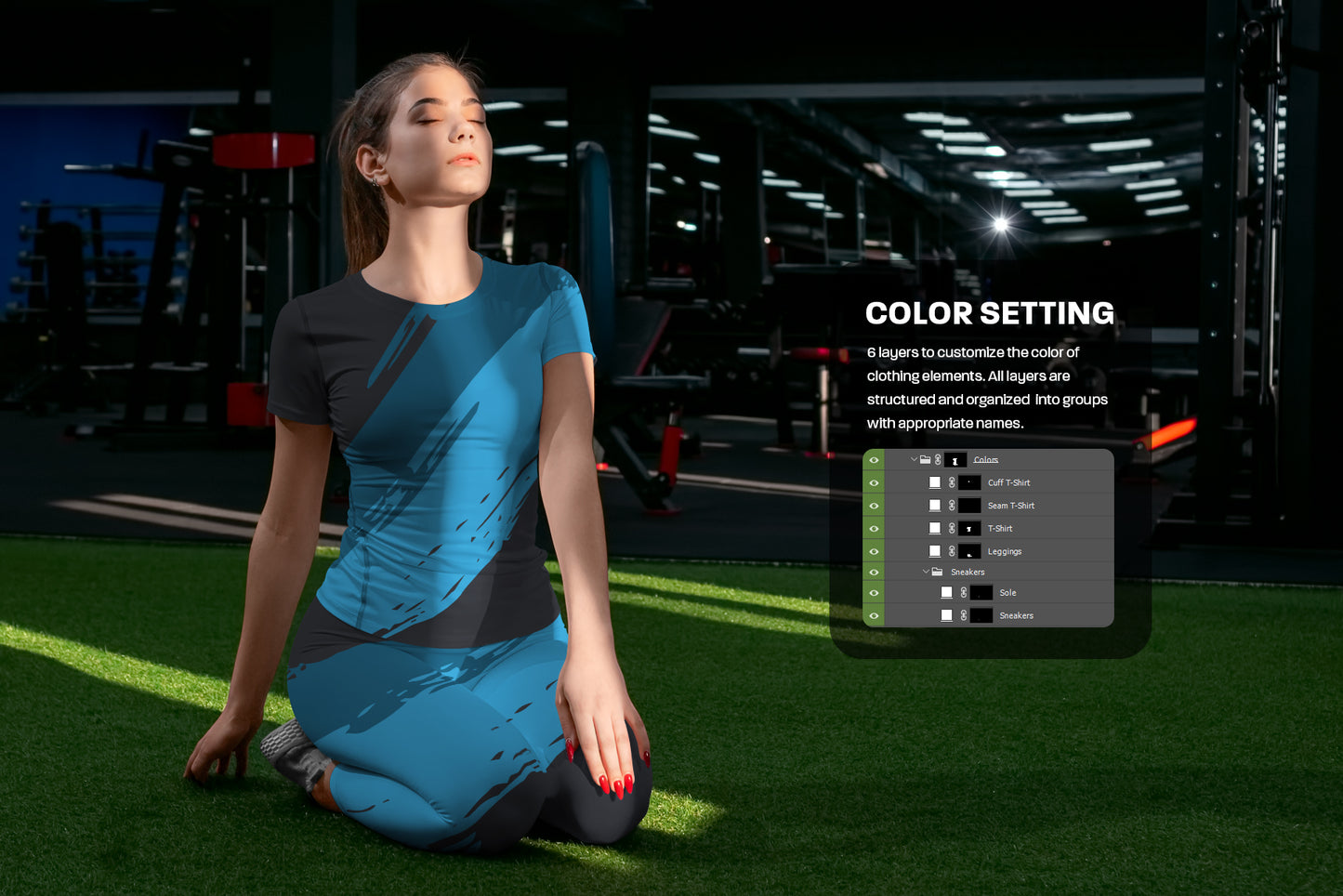 7 Sports T-Shirts and Leggings Mockups