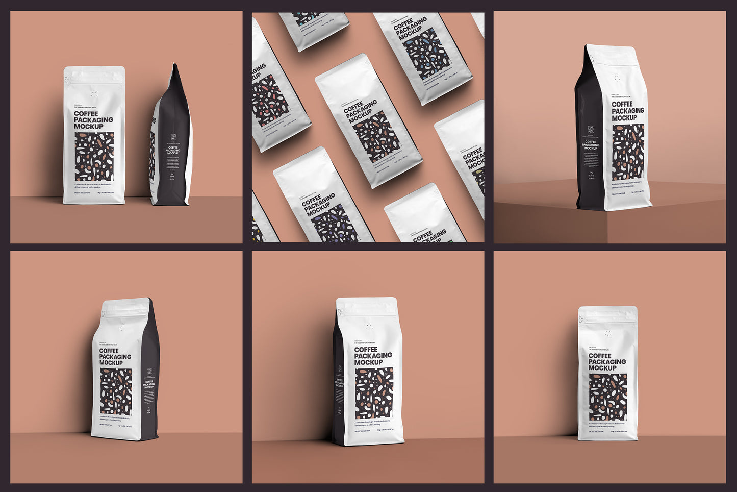 12 Side Gusset Coffee Bag Mockups