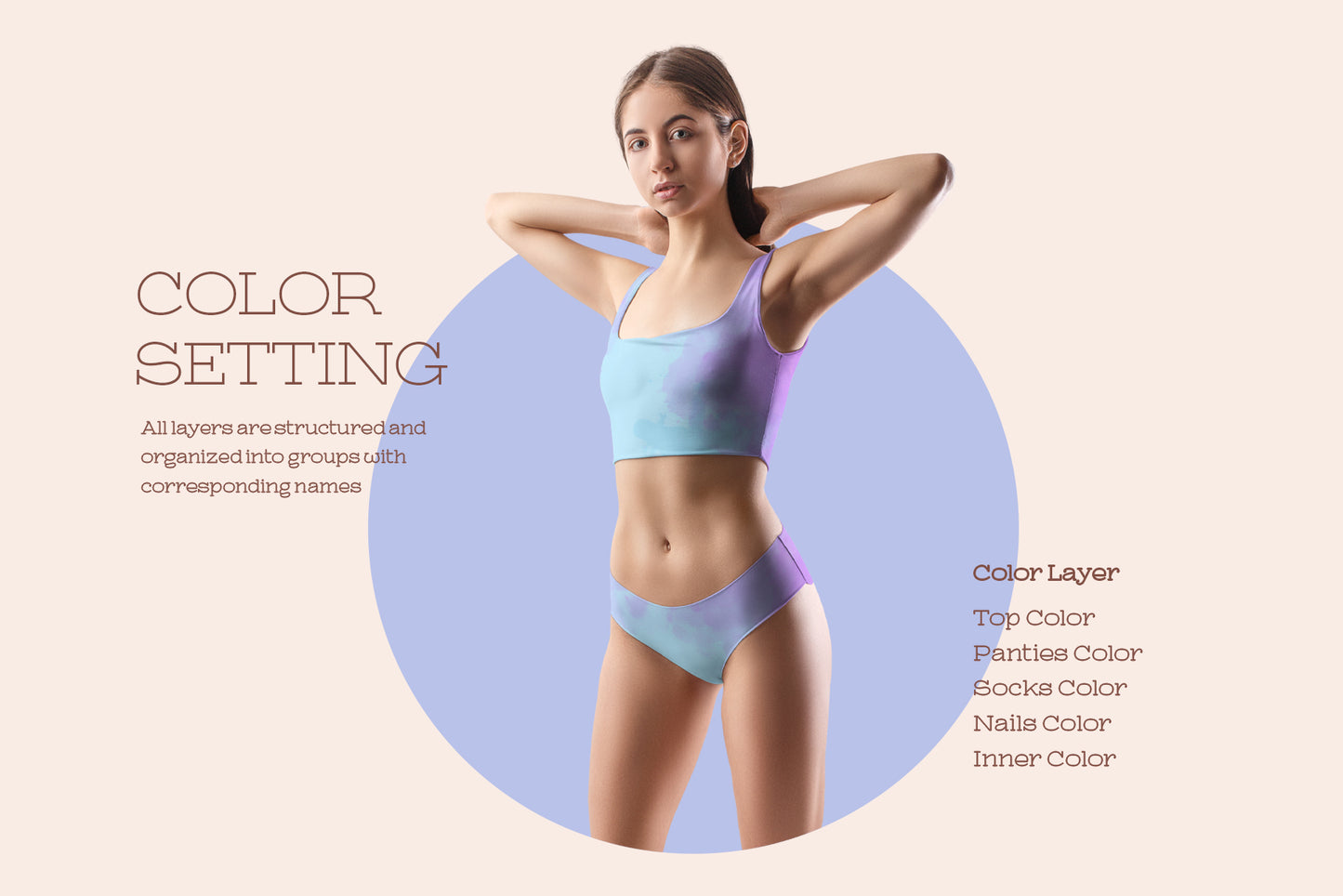 9 Mockups Woman Underwear. Top and Panties