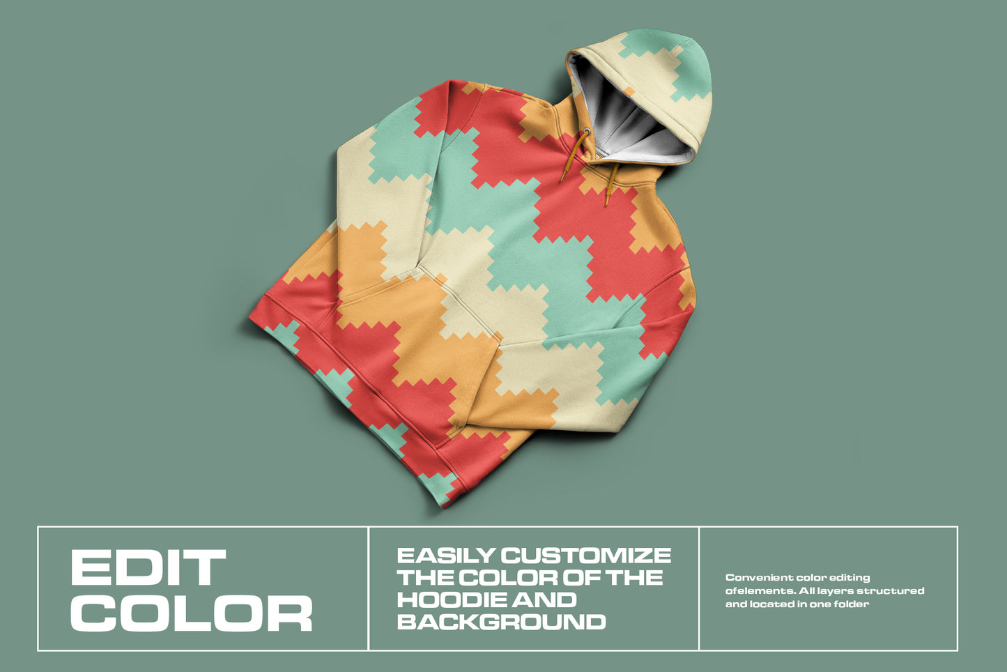 4 Mockups Unisex Oversize Hoodie. vol.02