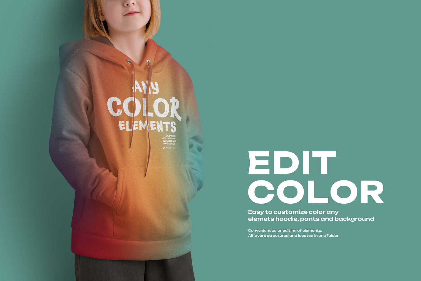 Children’s Hoodie Mockup – Vol. 02