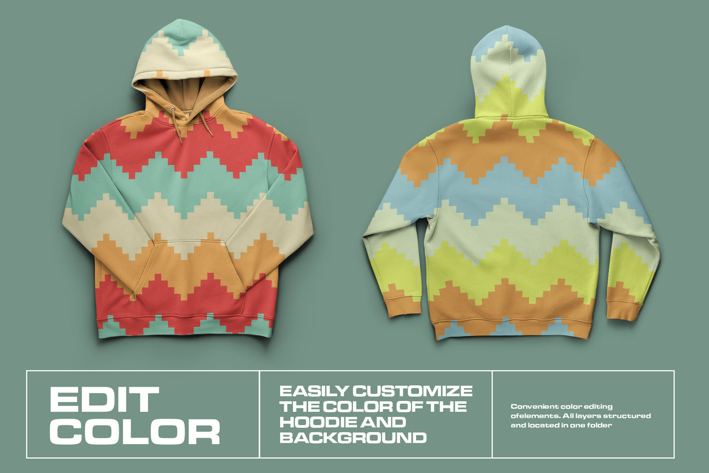 4 Mockups Unisex Oversize Hoodie