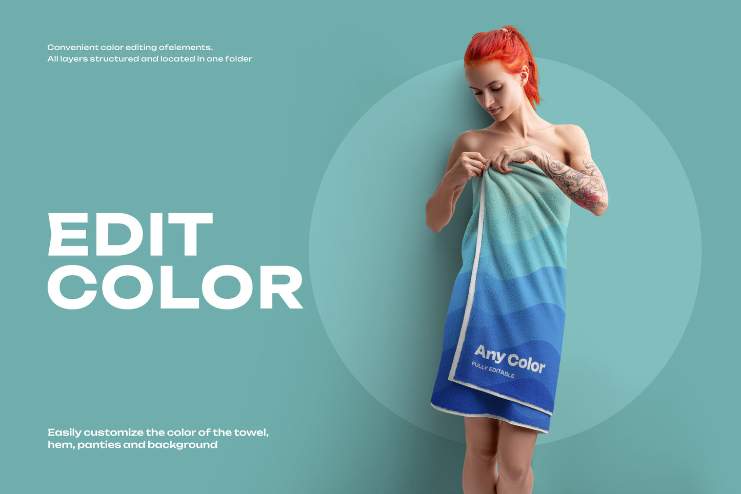6 Mockup of a Large Bath / Beach Towel. Vol.2