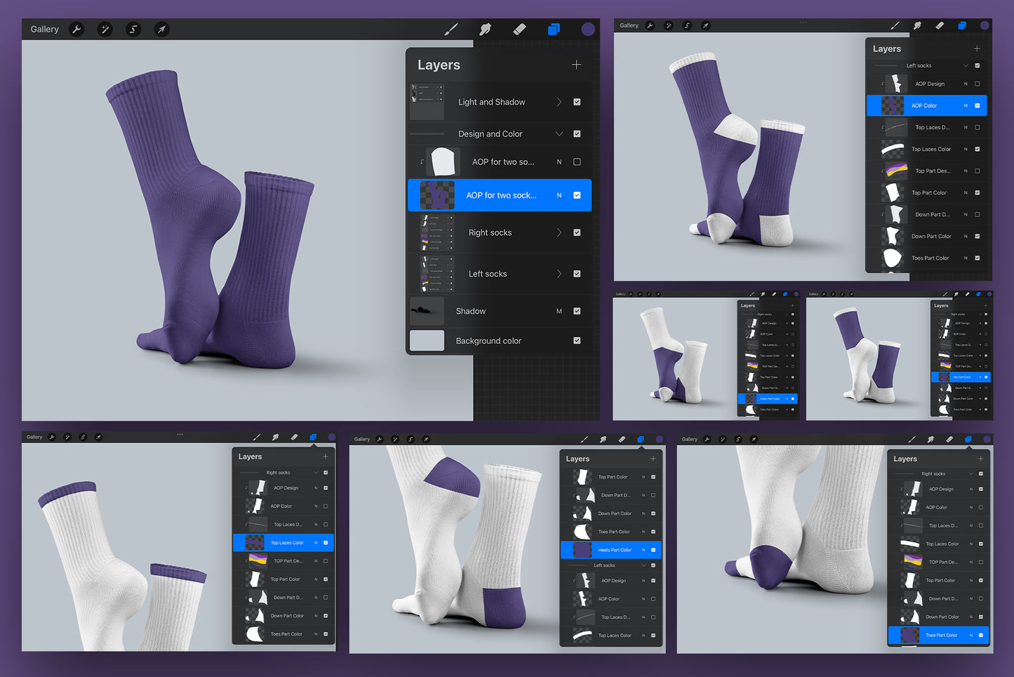 High Socks Mockup – Procreate Edition for iPad