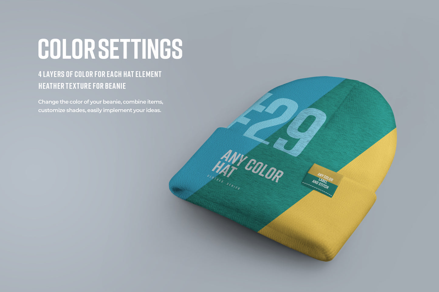 6 Mockups Winter Hat With Different Lapel