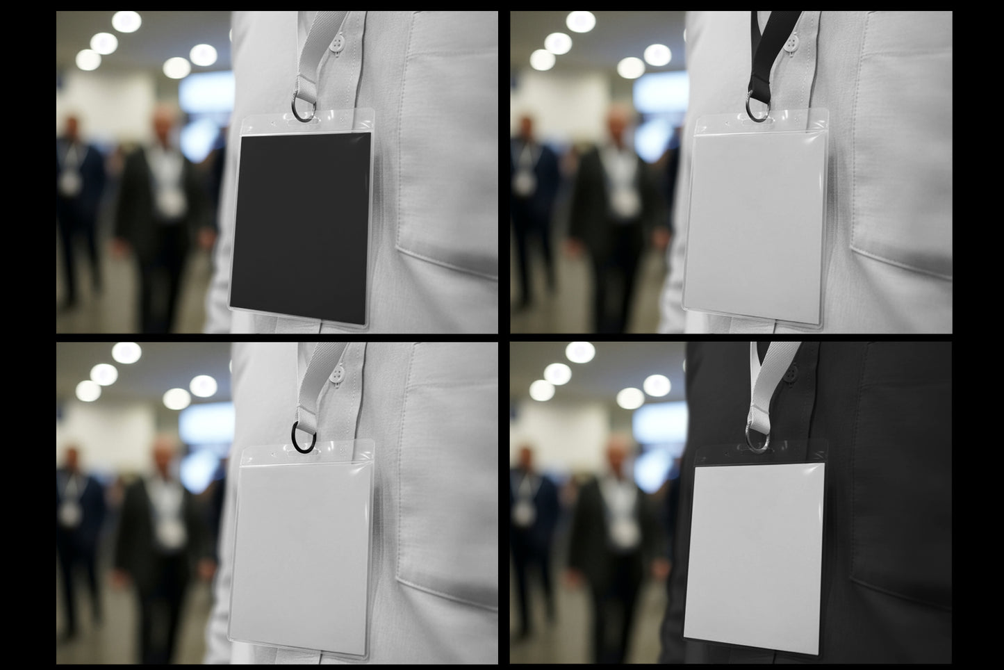 3 ID Card Badge Mockups. Vol.02. Generated AI