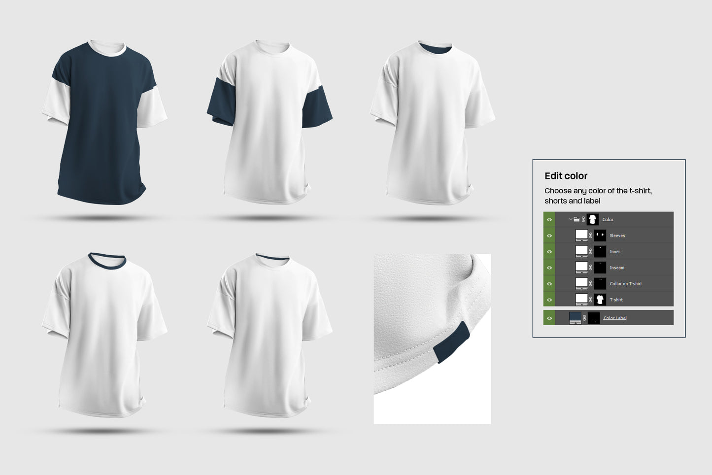 Mockups Oversize T-shirt. Singles Files