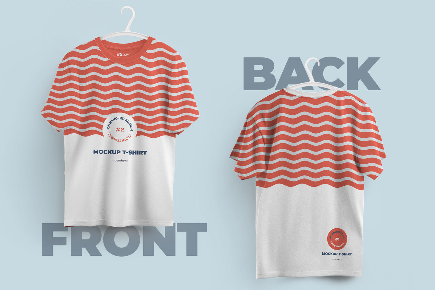 2 Mockups Oversized T-shirts On 6 Different Hangers