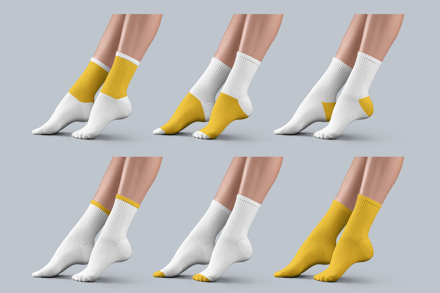10 Mockups High Socks on the Woman Legs