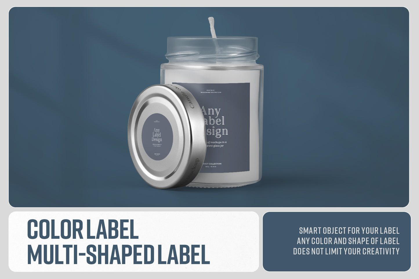 10 Mockups of Candles in a Glass Jar with a Lid. vol.01