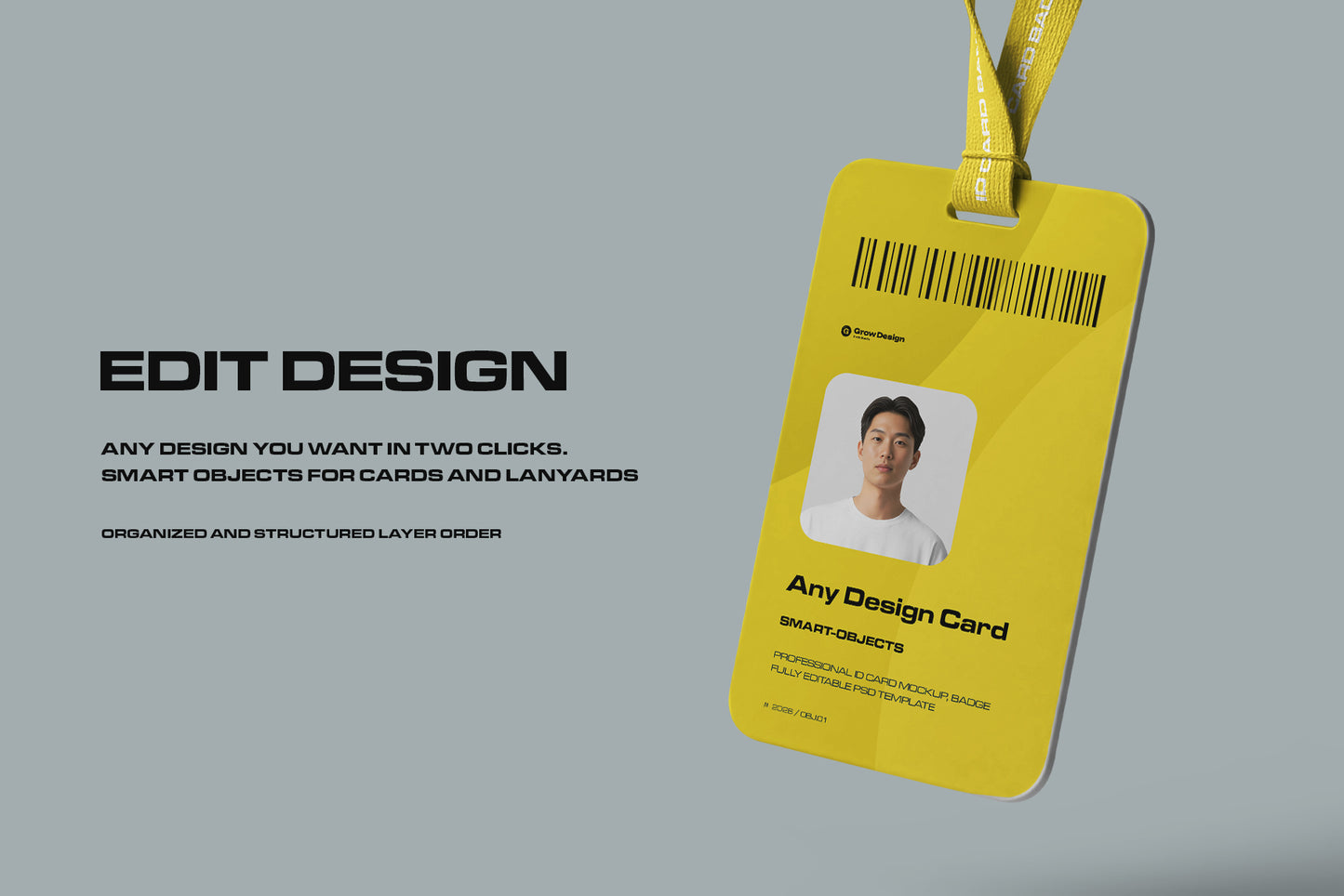 2 ID Card Badge Mockups. Vol.01. Generated AI