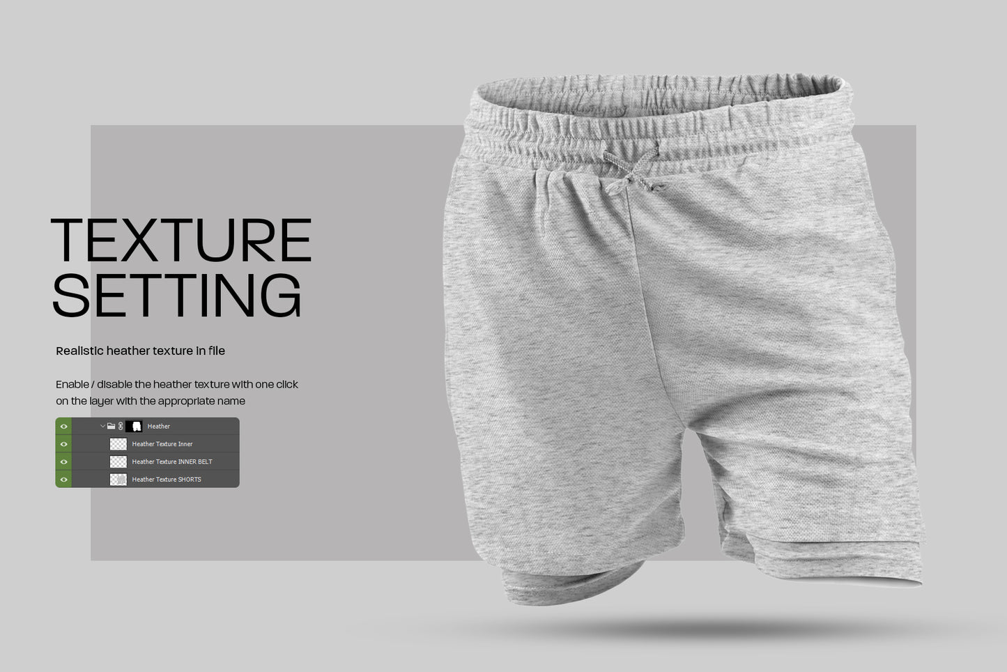 7 Men's 3D Mockups Shorts with Compression Liner