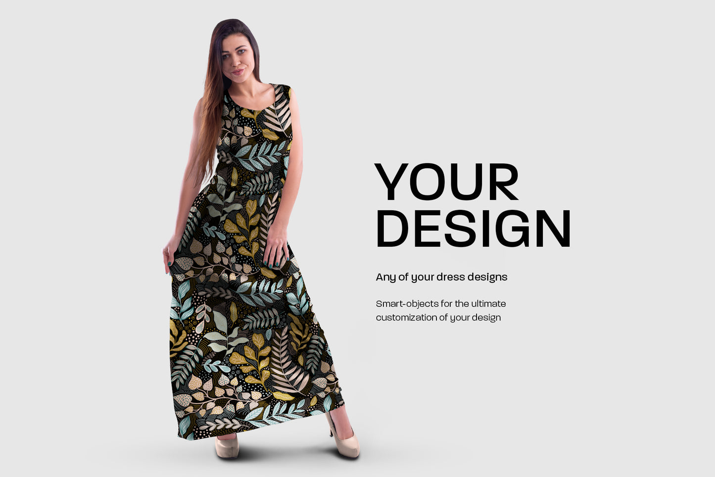 11 Women's Long Dress Mockups