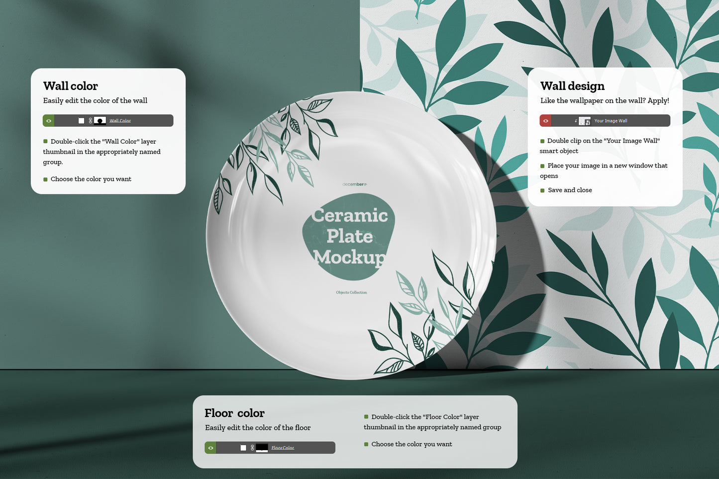 7 Ceramic Dinner/Dessert Plate Mockups vol.2