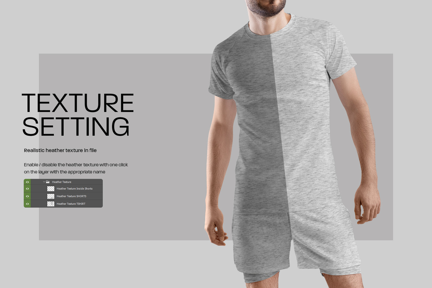 7 Men's Mockups T-Shirt and Shorts