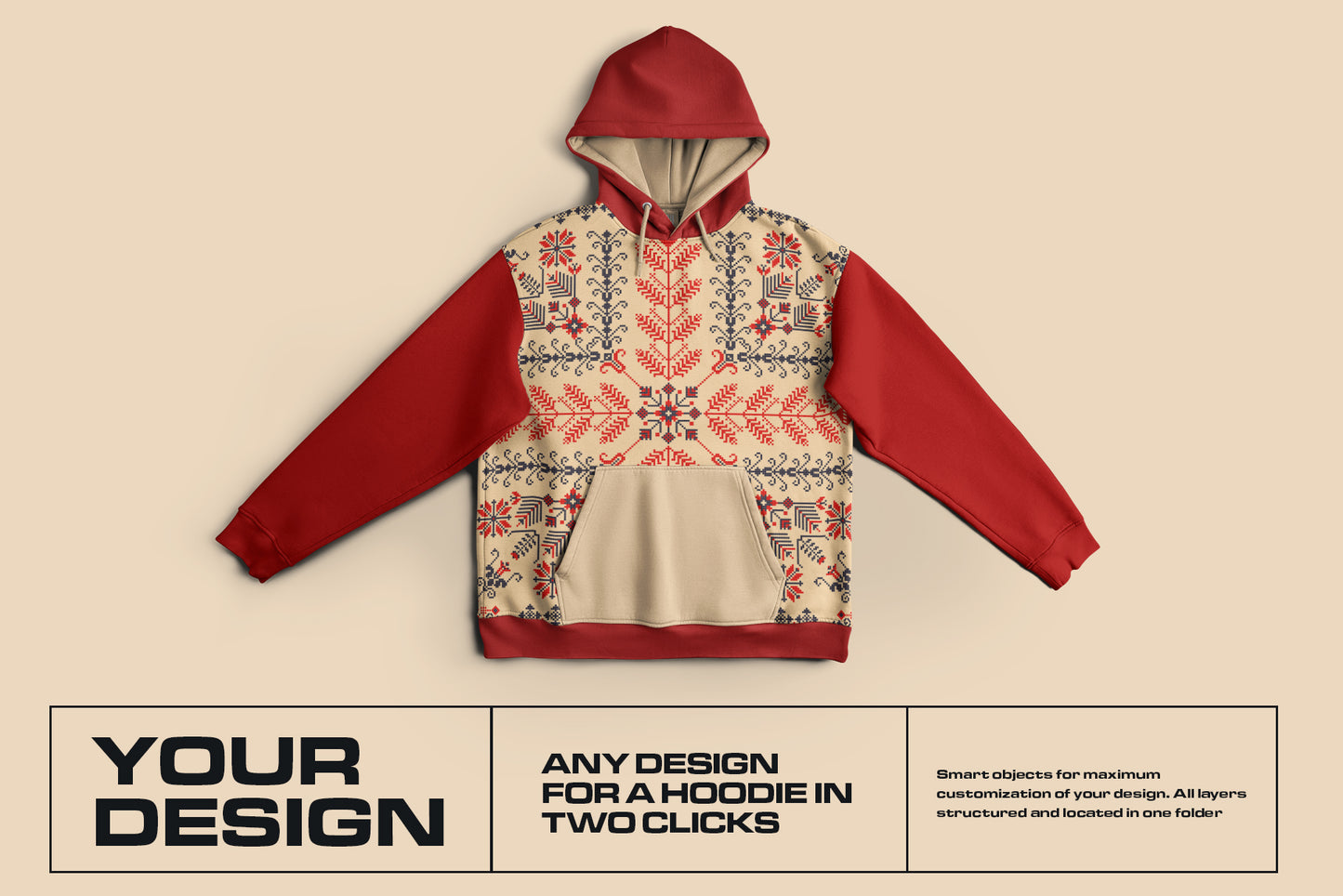4 Mockups Unisex Oversize Hoodie. vol.02