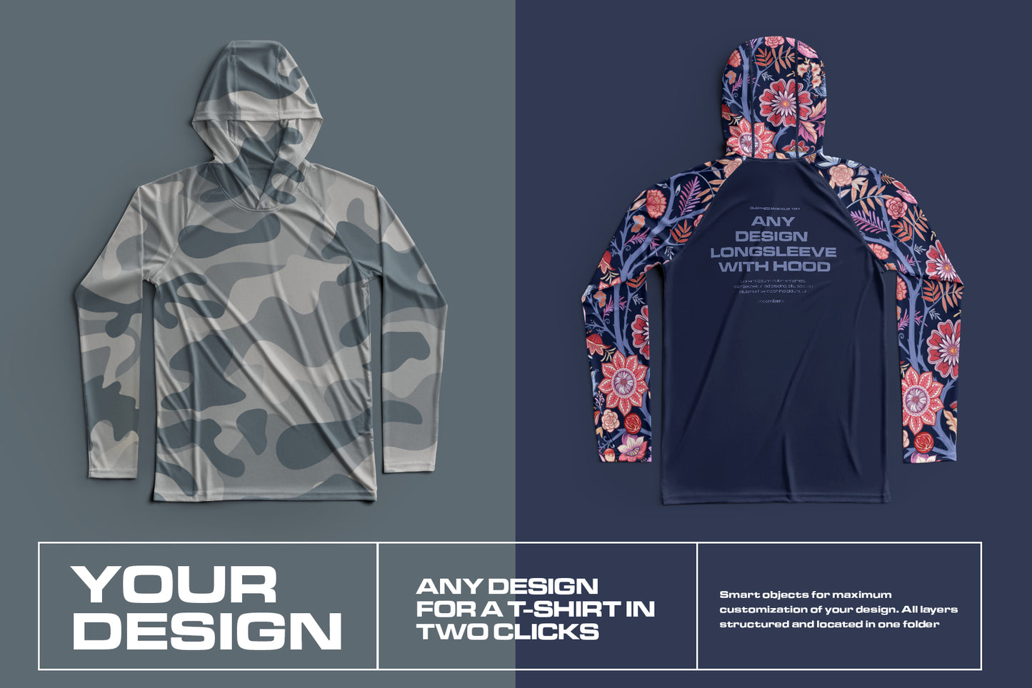 4 Mockups Long Sleeve T-Shirt SunProtect
