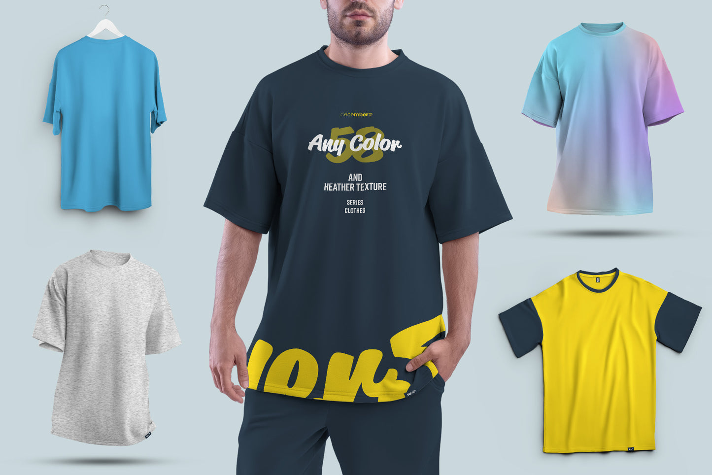 24 Oversize T-Shirt Mockup – Man/3D/Subjects ( Collection #6 )