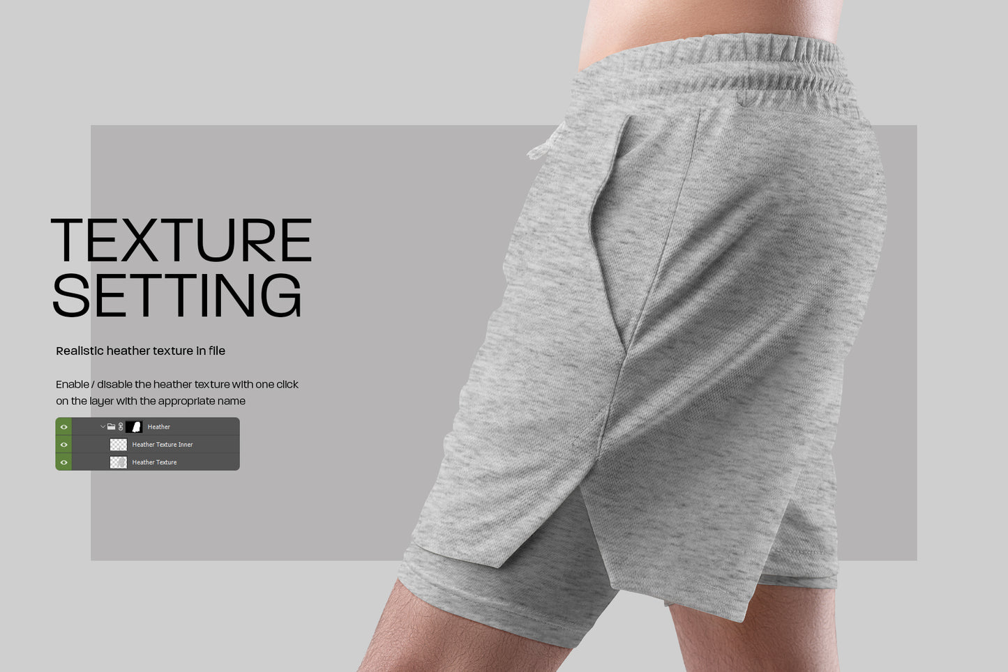 7 Men's Mockups Shorts with Compression Liner