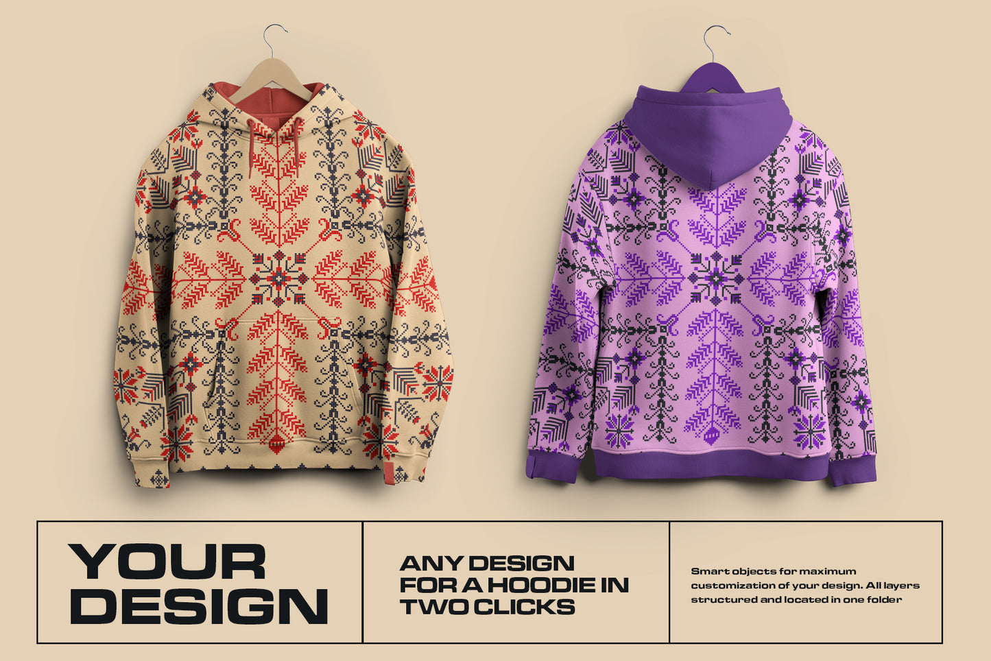 4 Mockups Unisex Oversize Hoodie