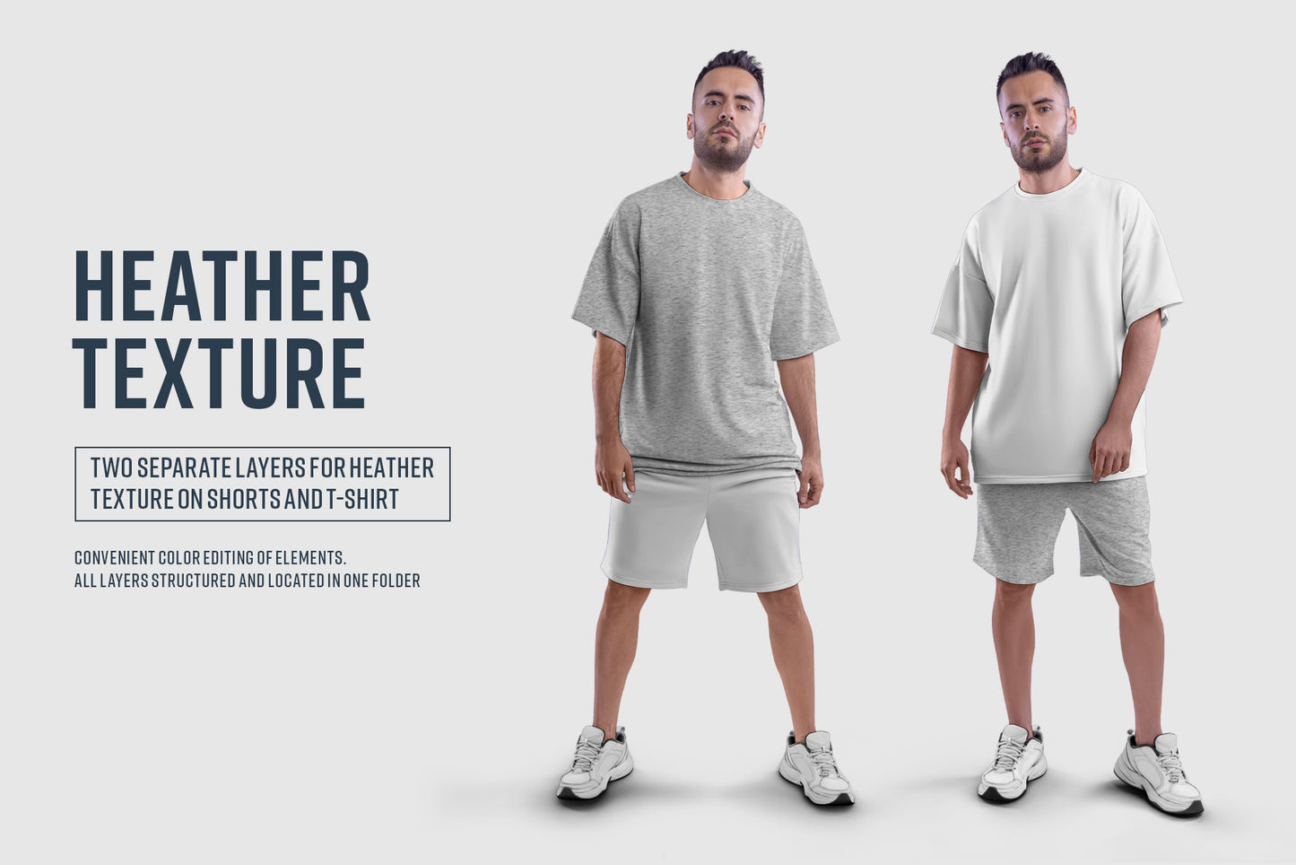 Mockups Oversize T-shirt and Shorts Kit