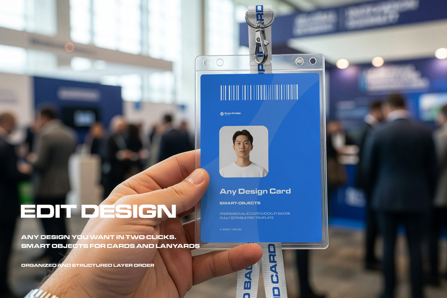 3 ID Card Badge Mockups. Vol.02. Generated AI