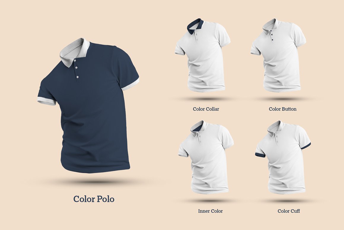 8 Mockups 3D Polo