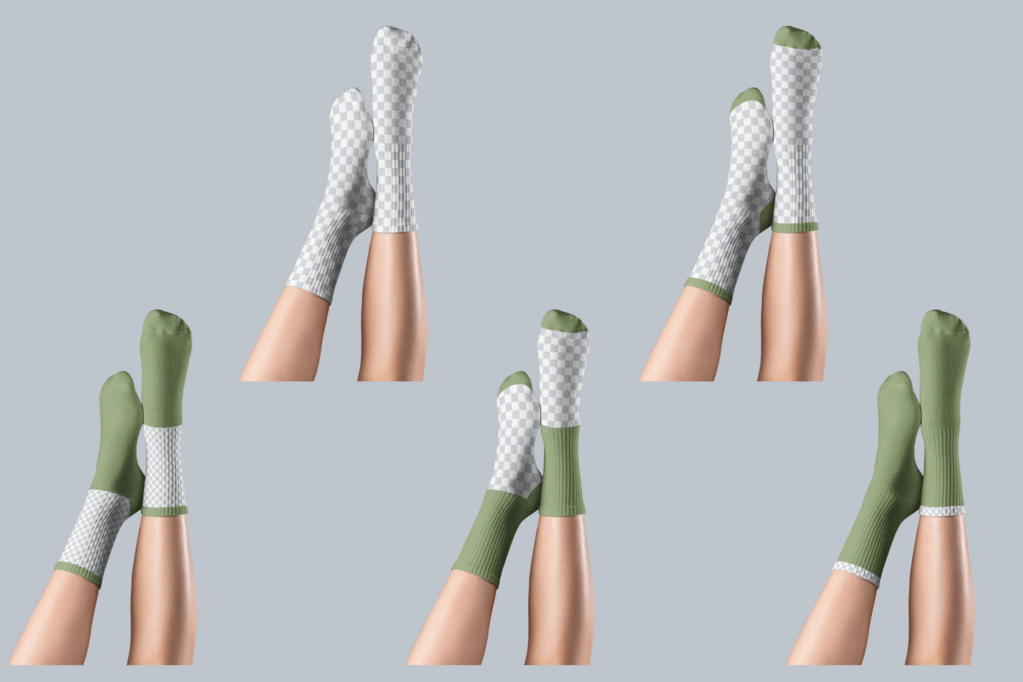 10 Mockups High Socks on the Woman Legs