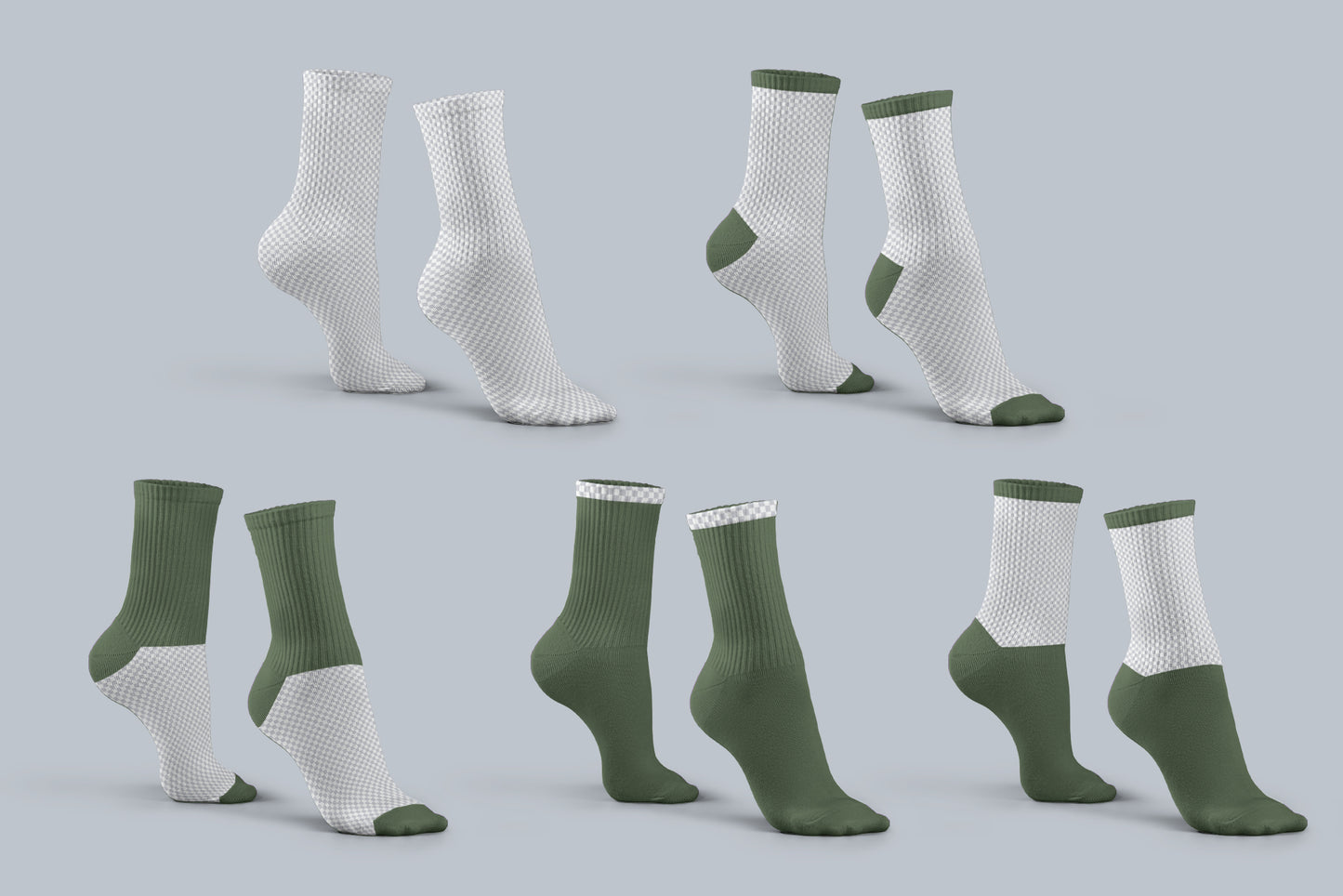 10 Mockups High Socks in the 3D Style