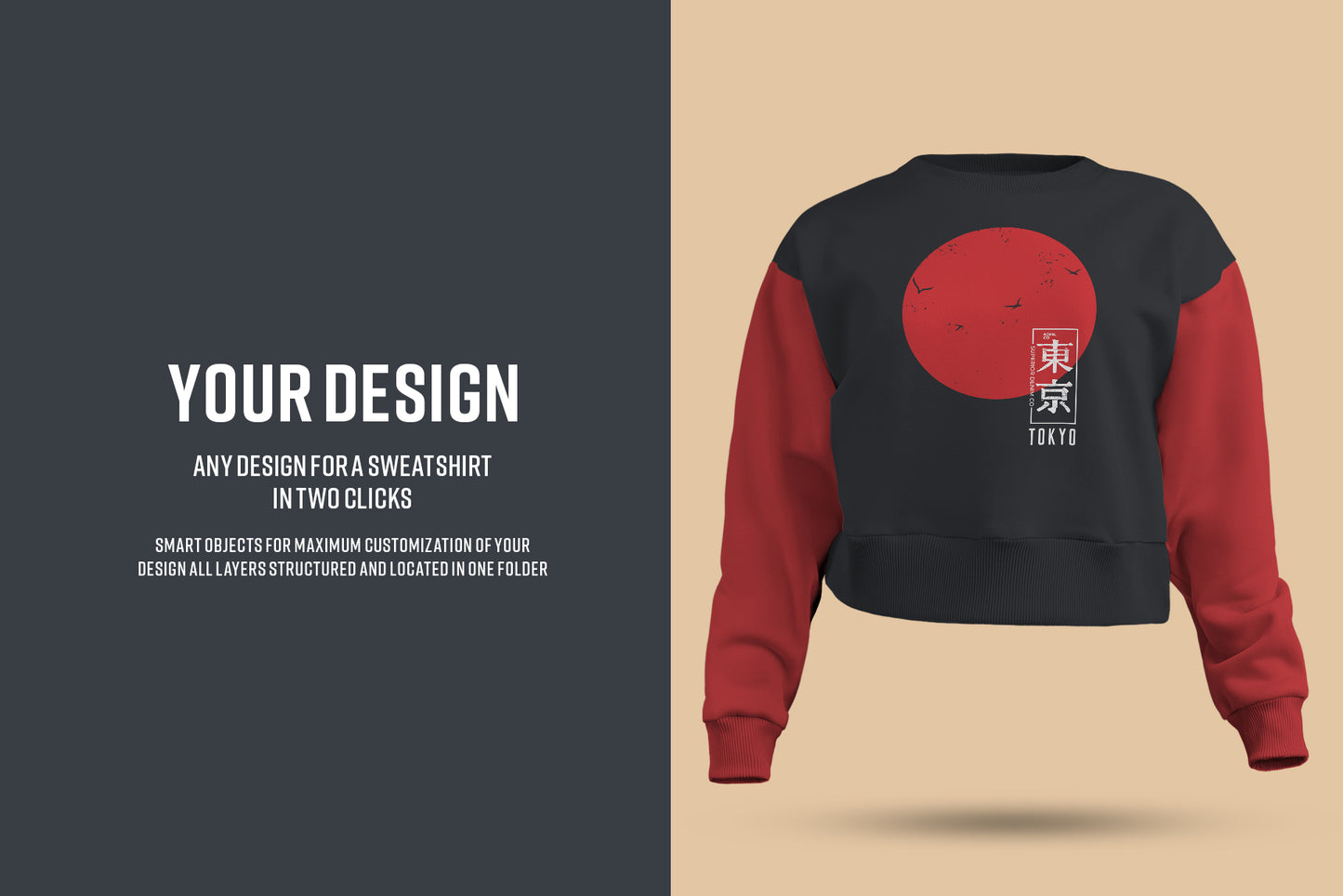 8 Mockups Crop Top Woman Sweatshirt in 3D Style