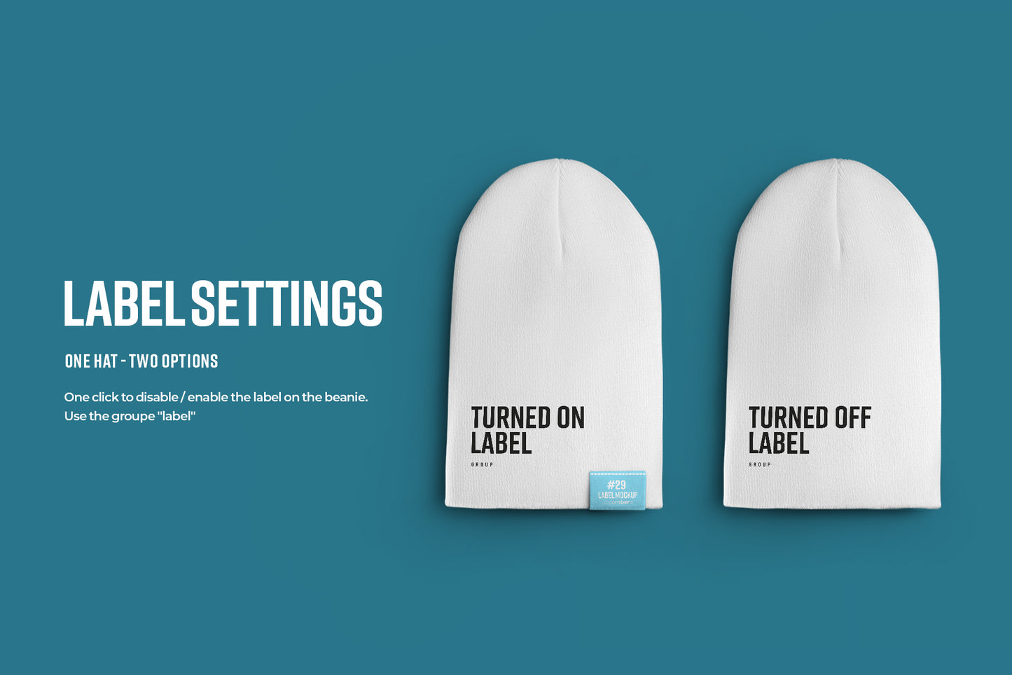 6 Mockups Winter Hat With Different Lapel