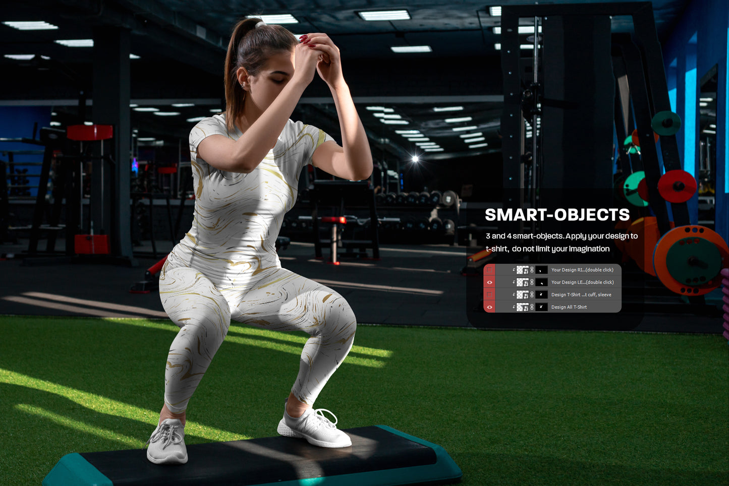7 Sports T-Shirts and Leggings Mockups