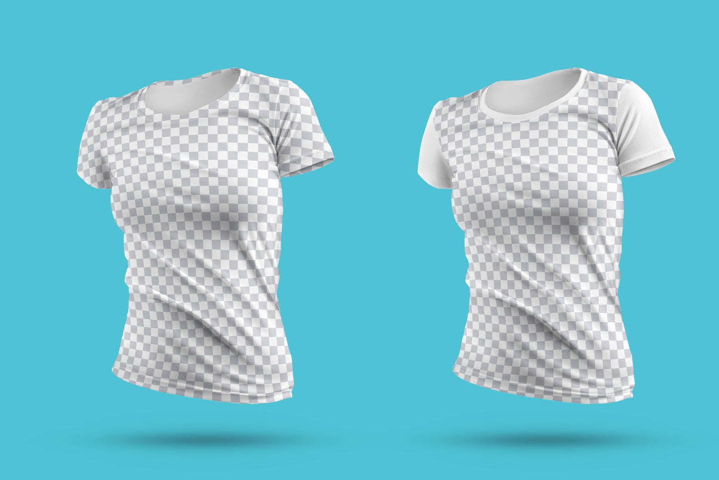 6 3D Mockups Woman T-Shirt