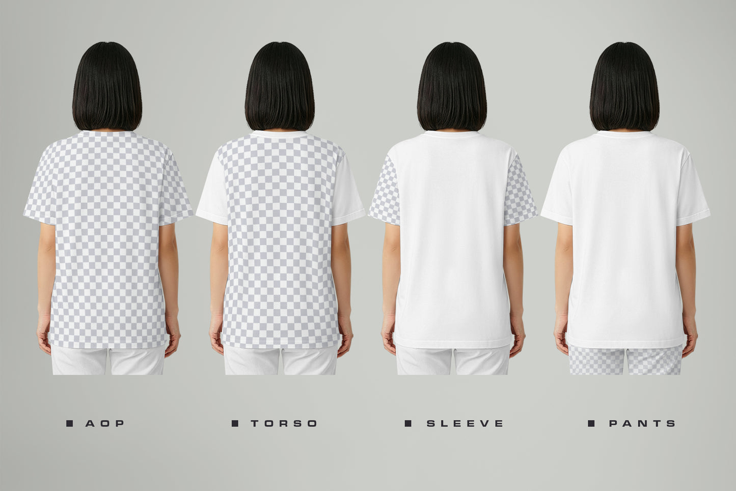 Mockup Woman T-Shirt Set – Asian Model Studio Edition. Generated Ai