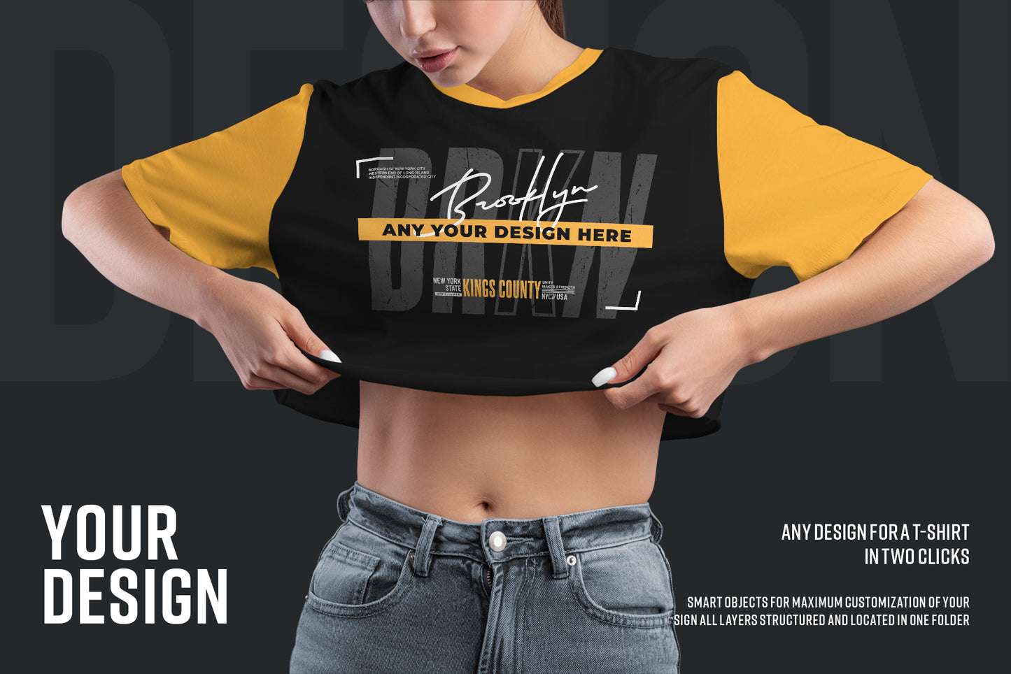 9 Mockups Crop Top Woman T-shirt