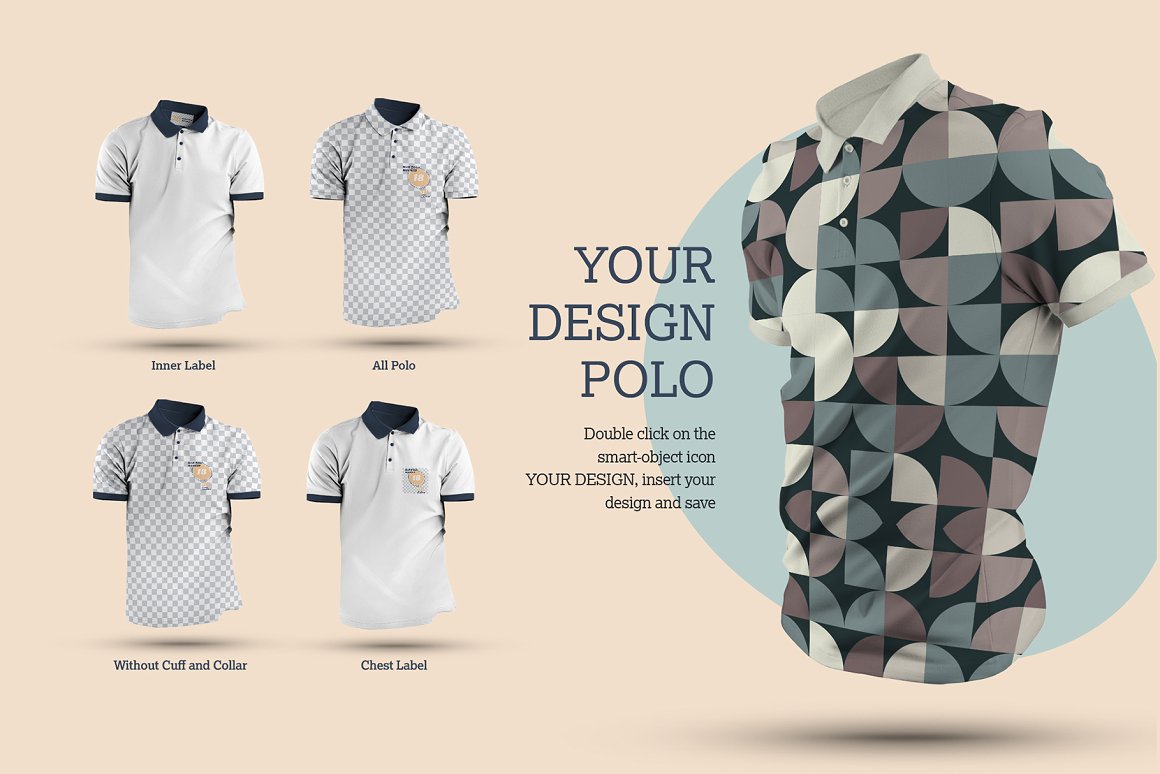 8 Mockups 3D Polo