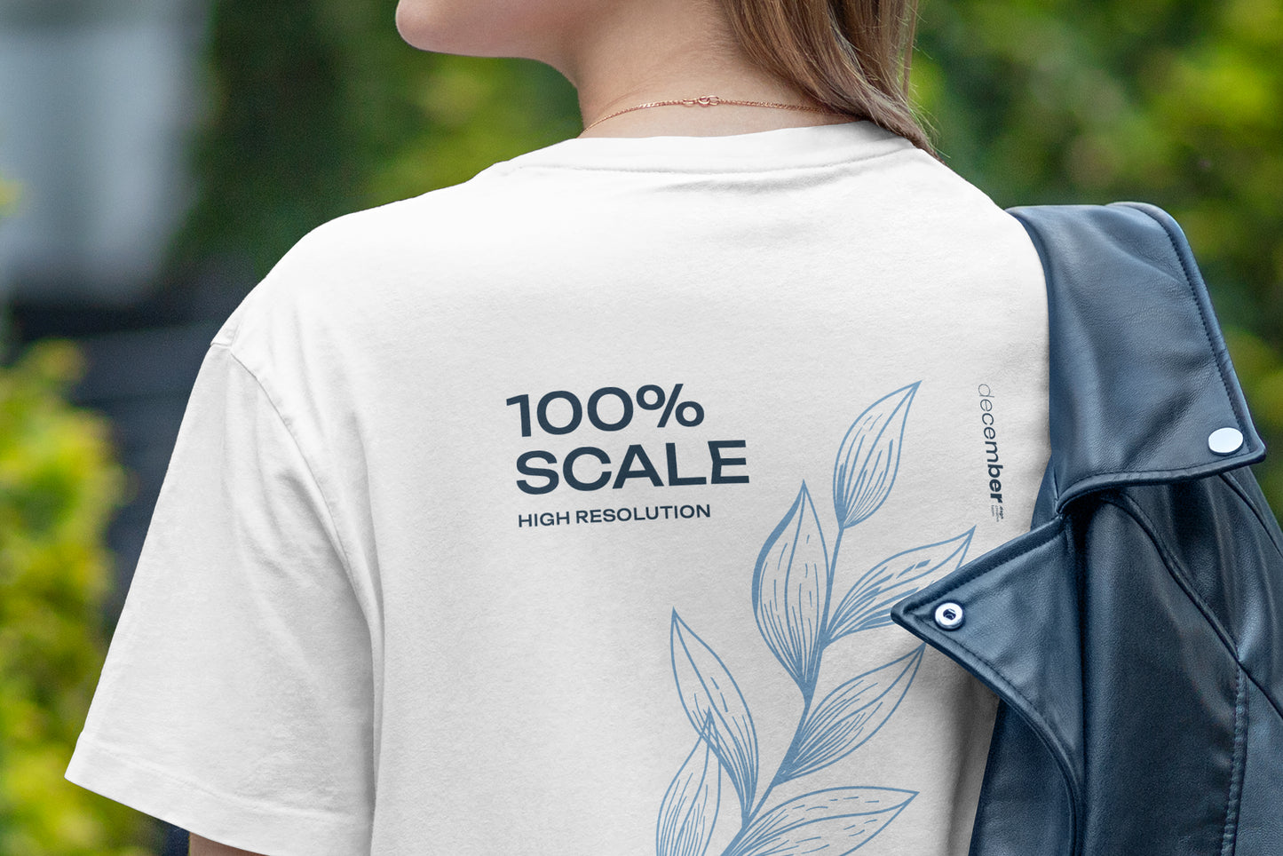 6 Mockups T-Shirt on a Girl on the Walk